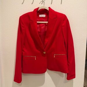 Calvin Klein Red Women's Blazer and skirt set